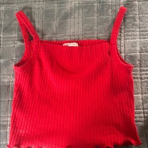 CUTE RED CROP TOP, worn twice, M